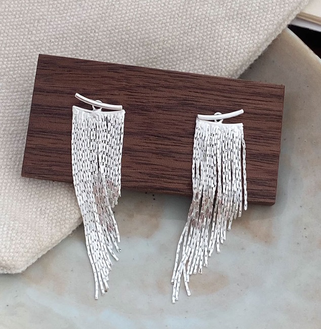 925 Sterling Silver Tassel Dangle Earring